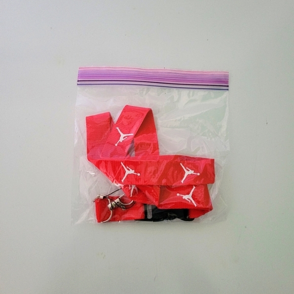 Jordan Red One Size Lanyard with Clip - Picture 6 of 6